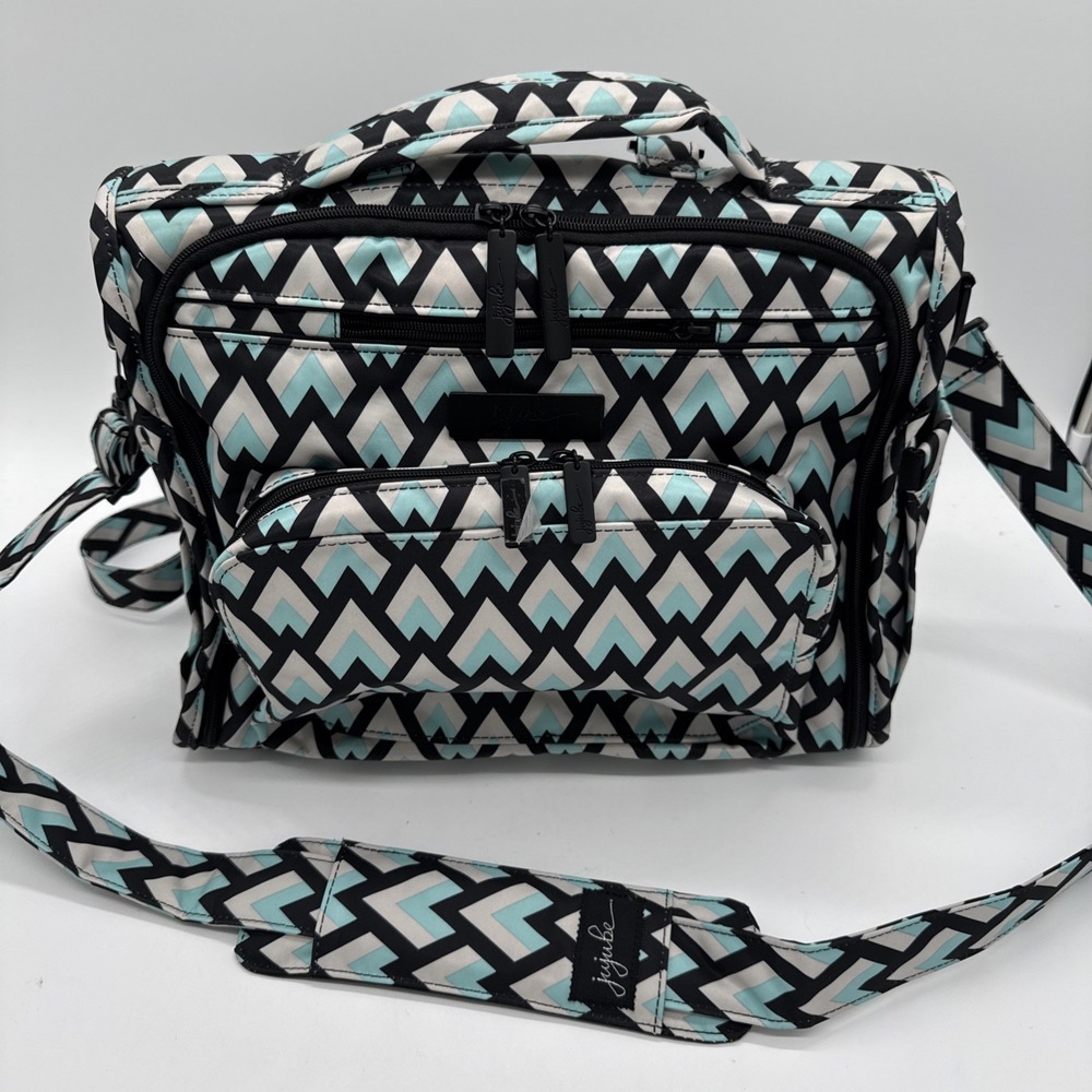 NWT Ju-Ju-Be B.F.F. Backpack Baby Diaper Bag Black Diamond Machine Washable Tote